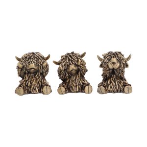 Three Wise Gold Highland Cows